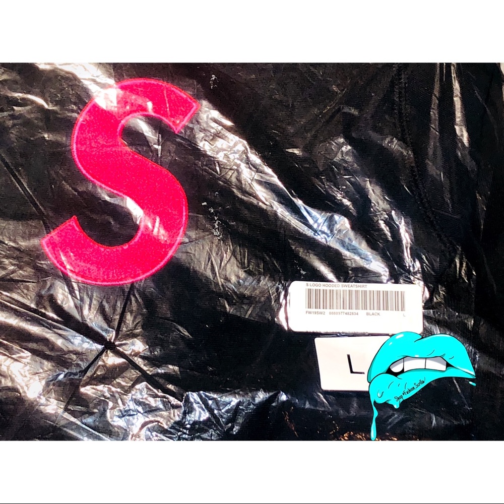 SUPREME Black & Pink logo “S” Hoodie - Picture 2 of 6